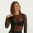 Elisabetta Franchi body in tulle nero