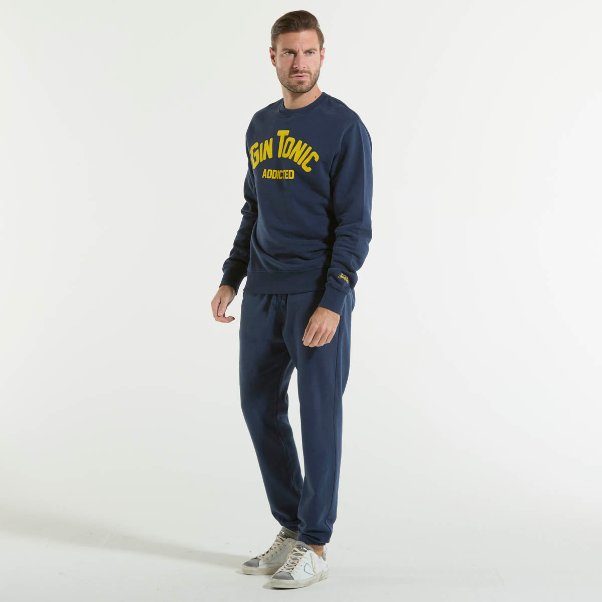 Mc2 Saint Barth pantaloni joggers tessuto blu