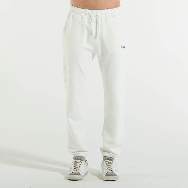 Mc2 Saint Barth pantaloni joggers tessuto bianco