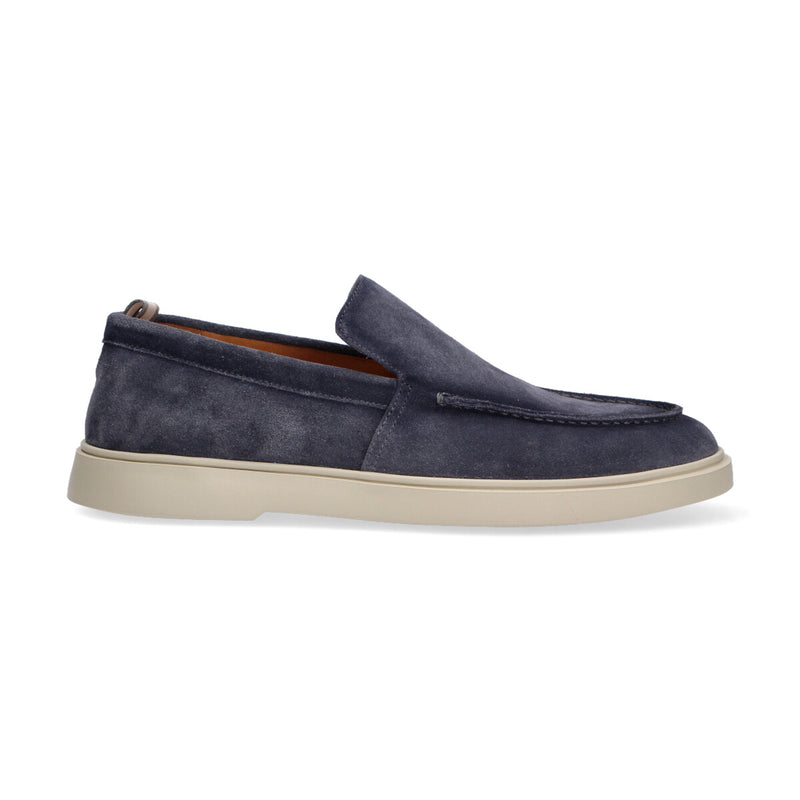 Officine Creative mocassino Bones camoscio blu