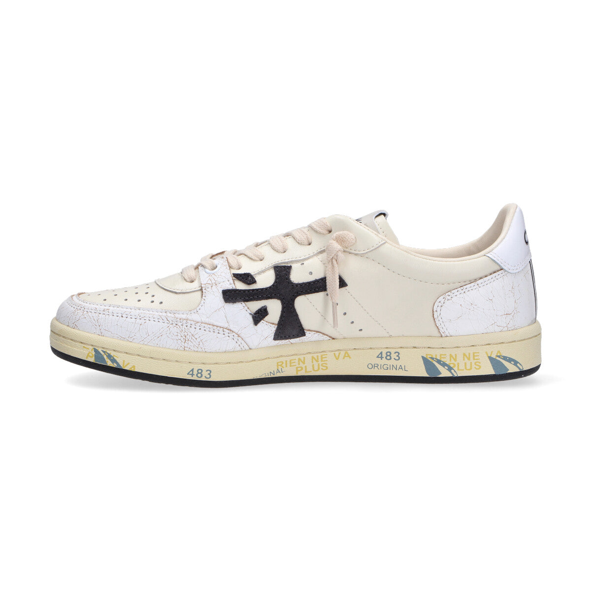 Premiata sneaker Bascket Clay bianco panna nero