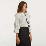 Elisabetta Franchi camicia cropped stampa rombo