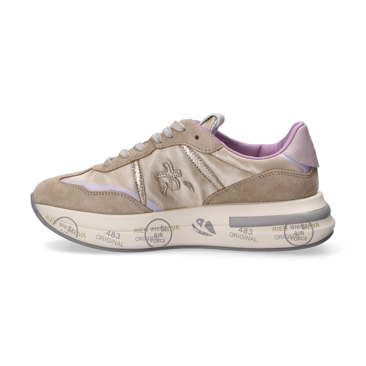 Premiata sneaker Cassie beige rosa