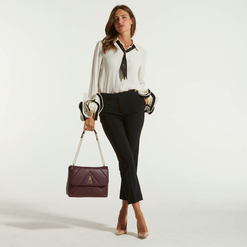 Elisabetta Franchi camicia in georgette con ruches