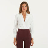 Elisabetta Franchi camicia body in georgette