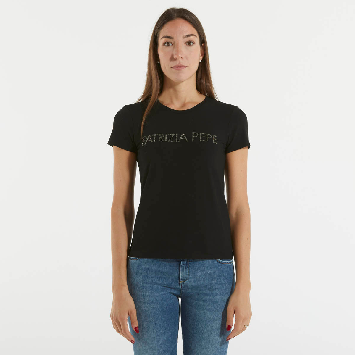 Patrizia Pepe t-shirt nera logata