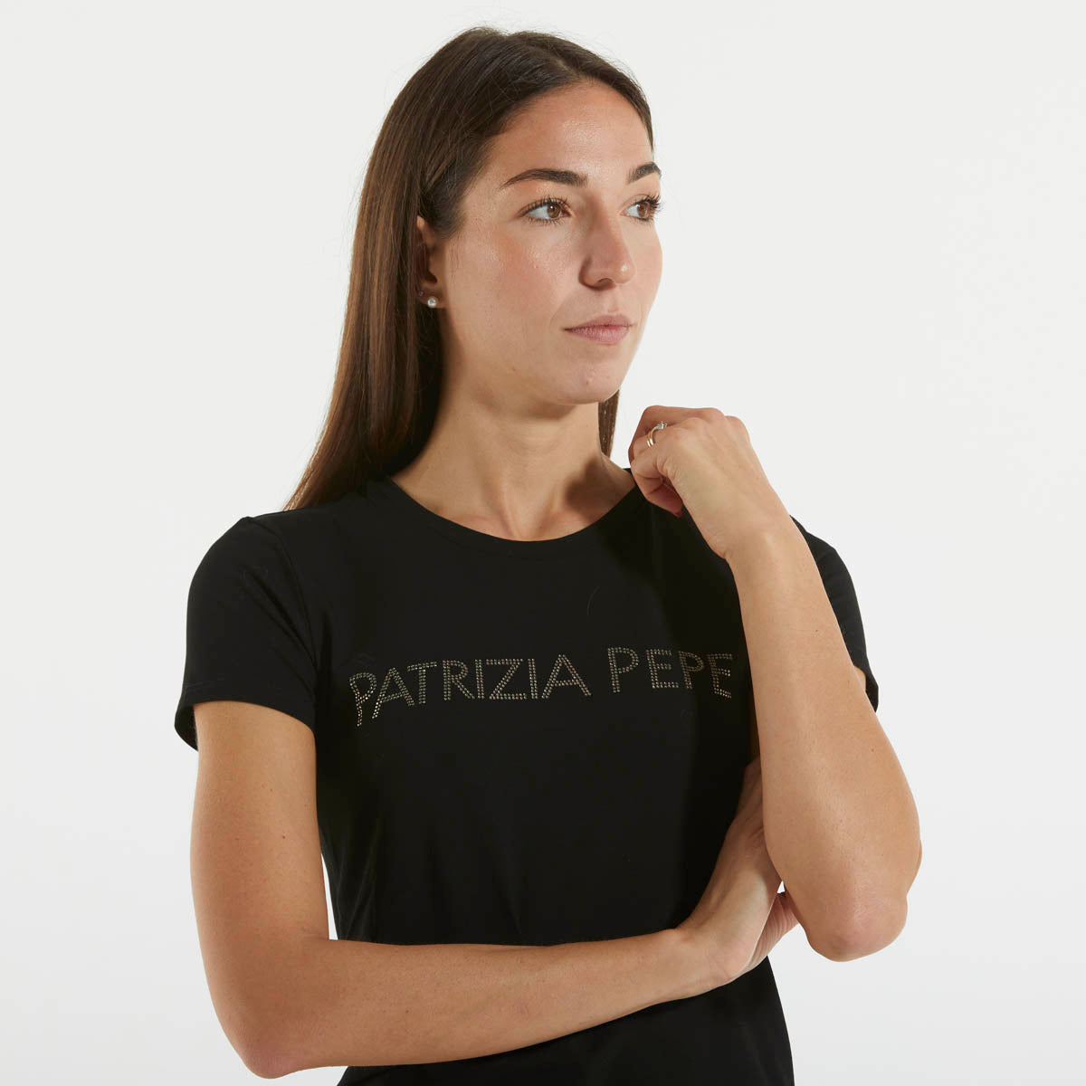 Patrizia Pepe t-shirt nera logata