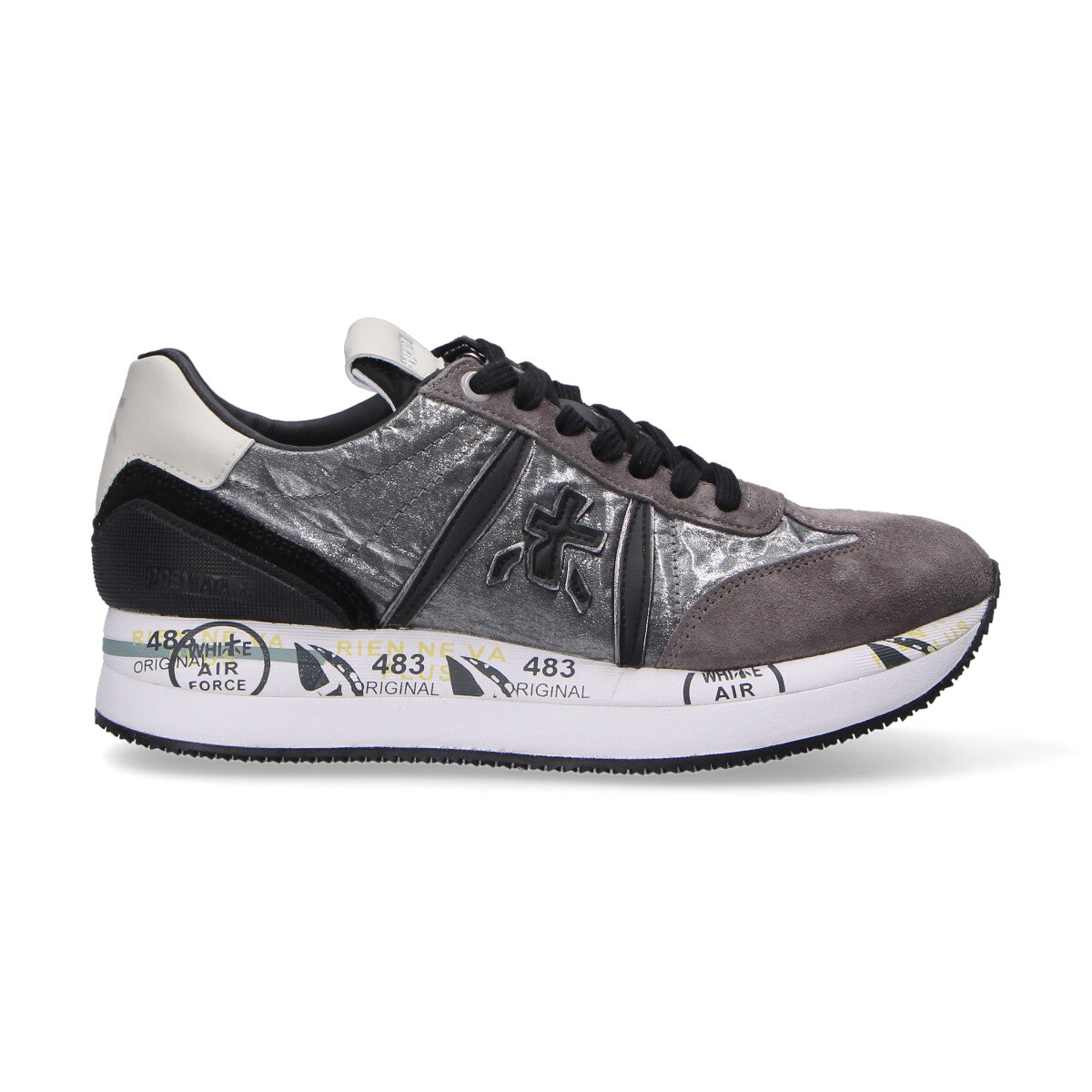 Premiata sneaker Conny grigia nera