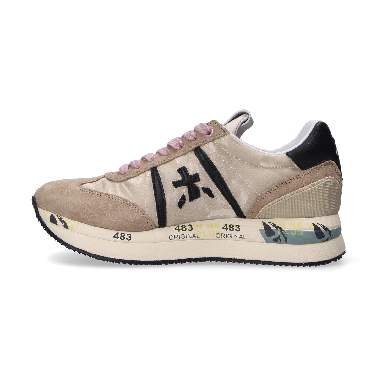 Premiata sneaker Conny beige nera