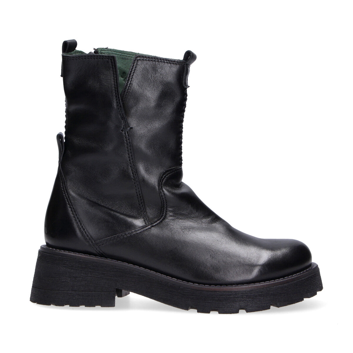 Felmini boots pelle nera con cerniera