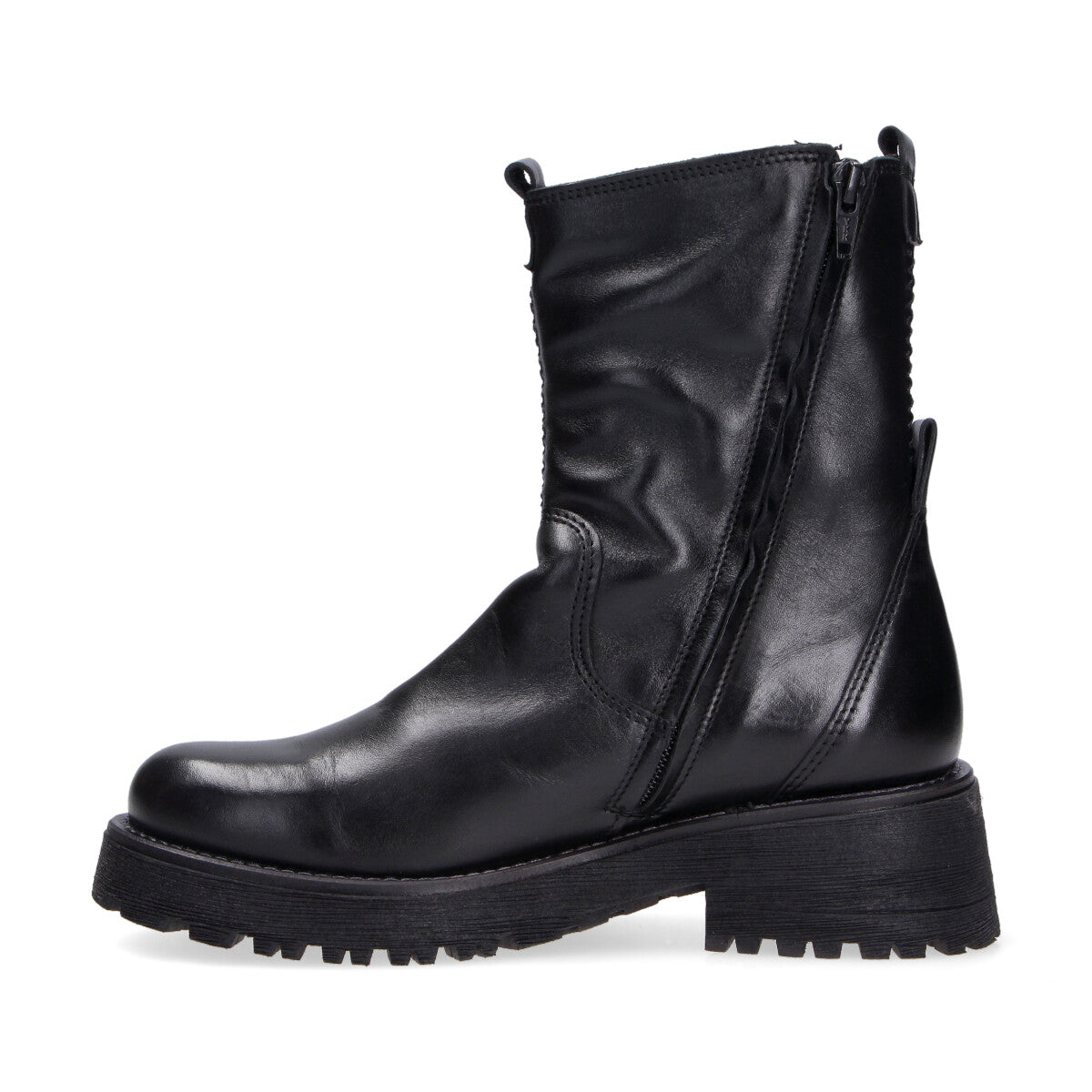 Felmini boots pelle nera con cerniera