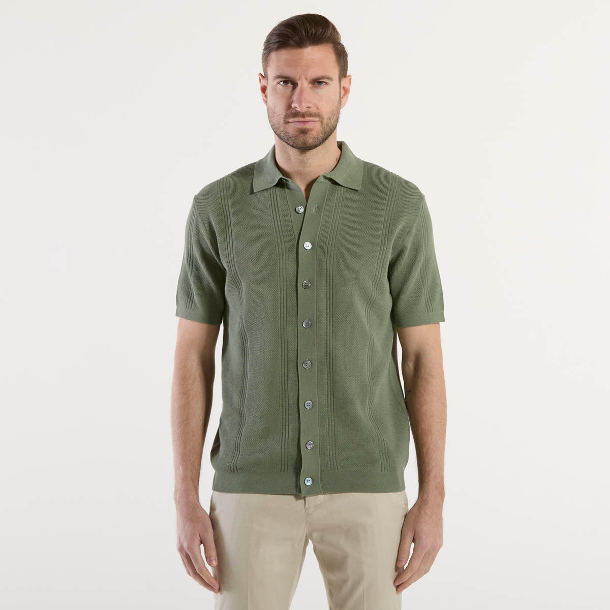 Daniele Fiesoli overshirt in cotone verde