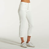 Dondup pantalone Koons velluto bianco