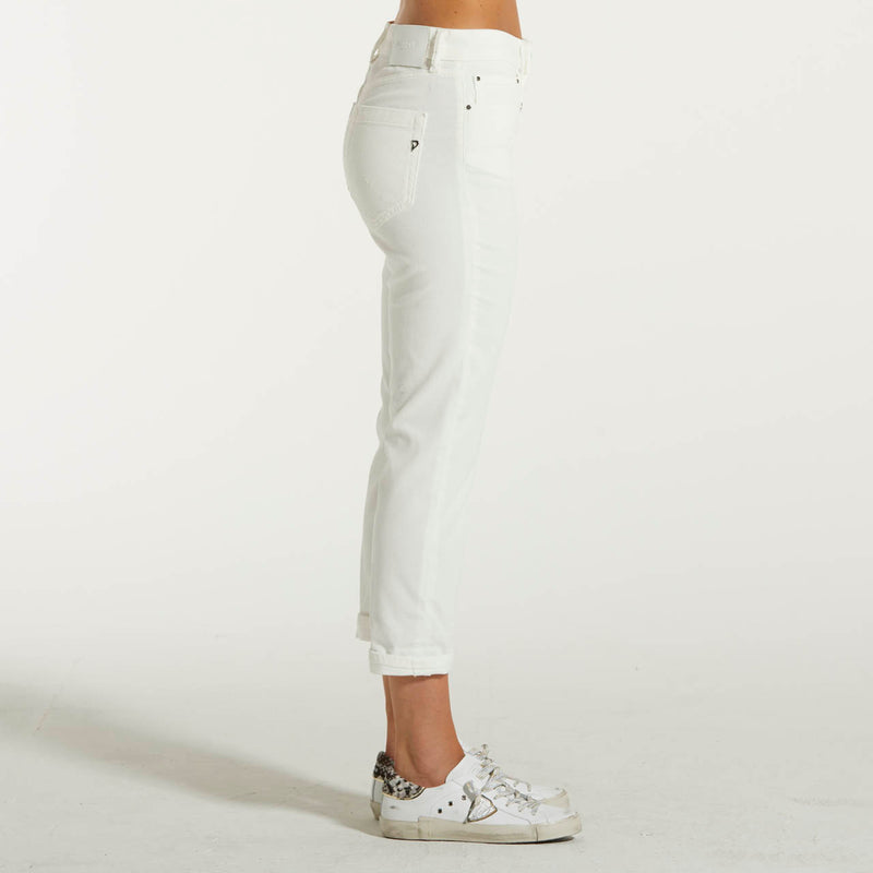 Dondup pantalone Koons velluto bianco