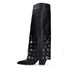 Elena Iachi stivale texano studs borchie nero