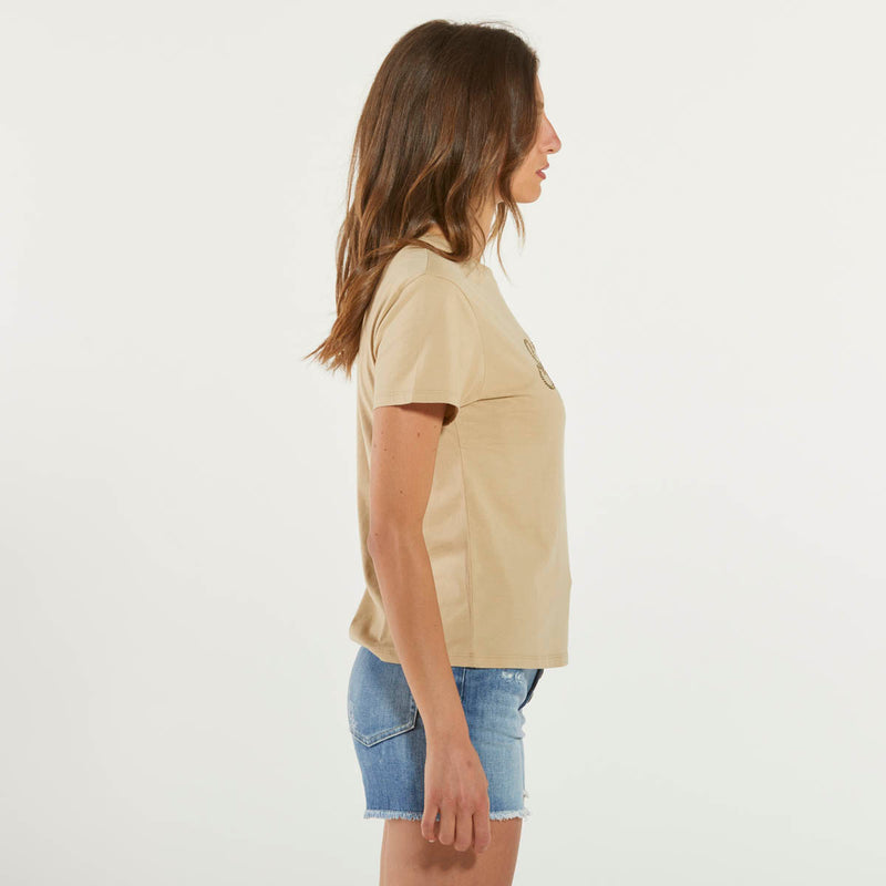 Mc2 Saint Barth t-shirt emilie SB strass beige