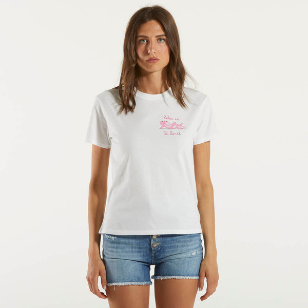 Mc2 Saint Barth t-shirt pink relax white