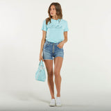 Mc2 Saint Barth t-shirt emilie SB strass azzurra