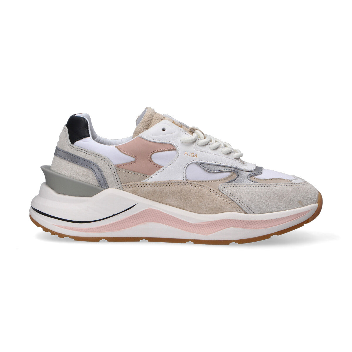 D.A.T.E. sneaker fuga beige e rosa