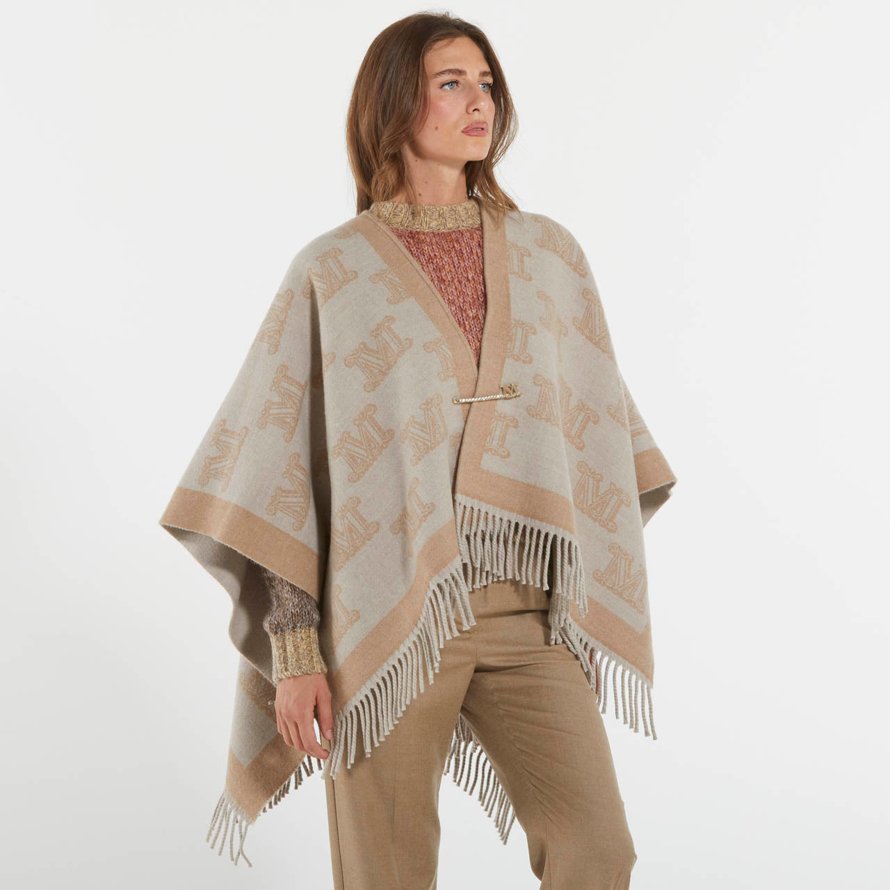 Max Mara poncho beige