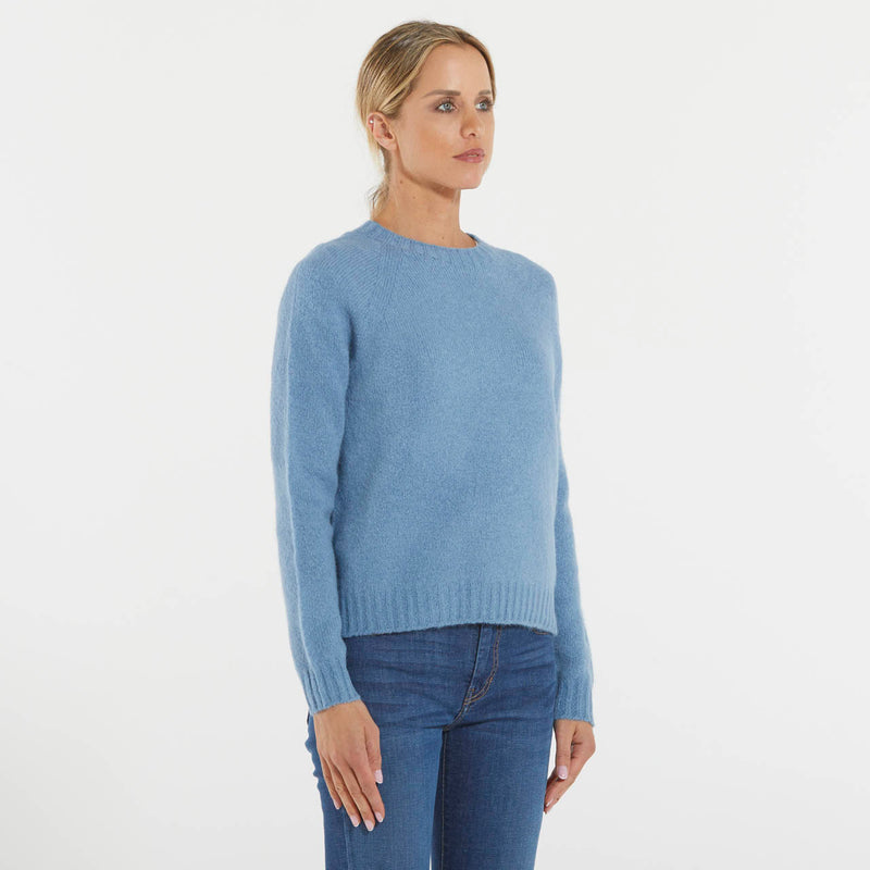 Max Mara maglia azzurra in alpaca e cotone