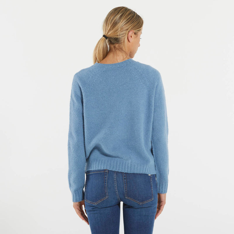 Max Mara maglia azzurra in alpaca e cotone