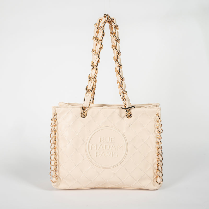 Rue Madam borsa a spalla beige con catena