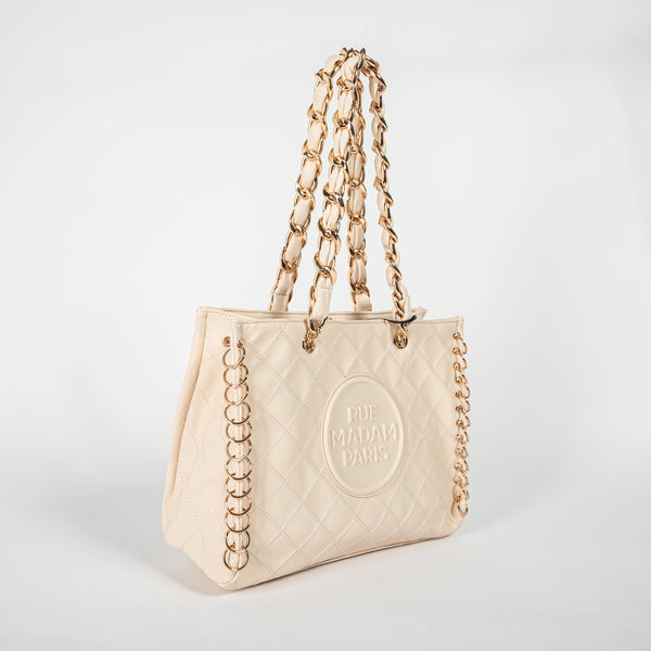 Rue Madam borsa a spalla beige con catena