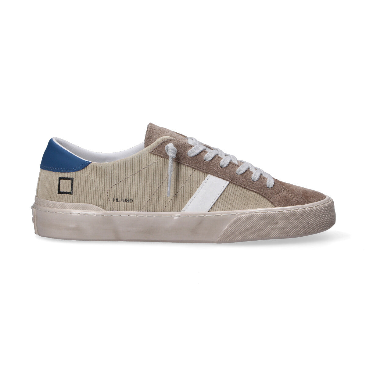 D.A.T.E. sneaker hill low beige azzurro