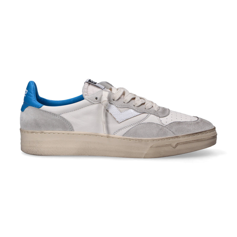 4B12 sneaker Hyper pelle bianco azzurro