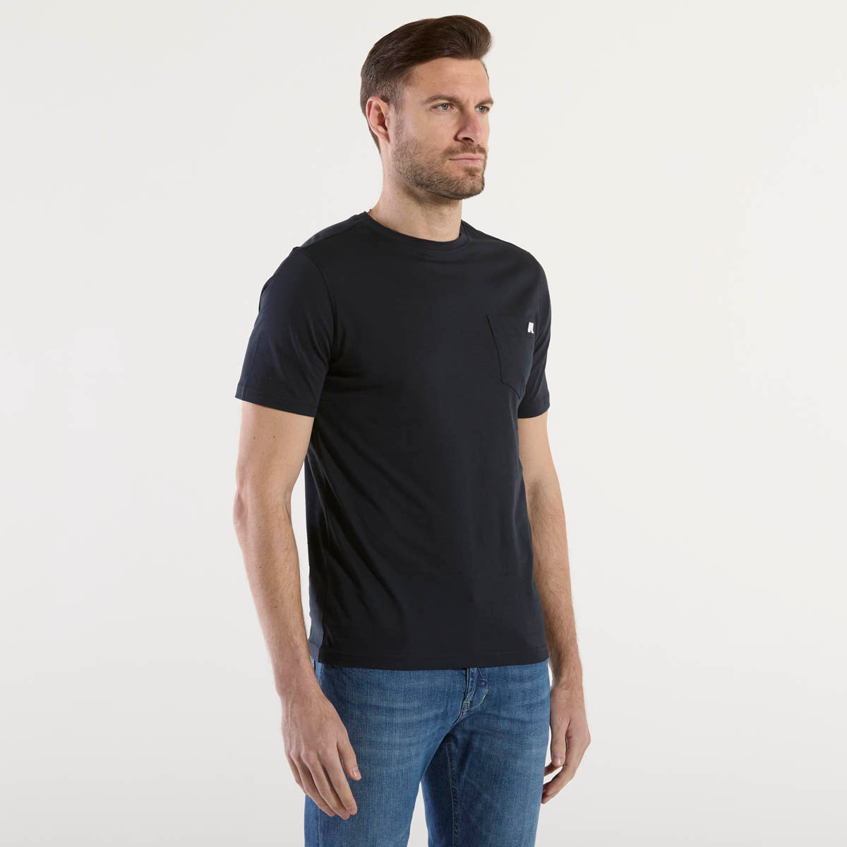 K-Way t-shirt girocollo in tessuto blu