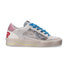 4B12 sneaker Kyle pelle tessuto bianca argento