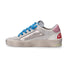 4B12 sneaker Kyle pelle tessuto bianca argento