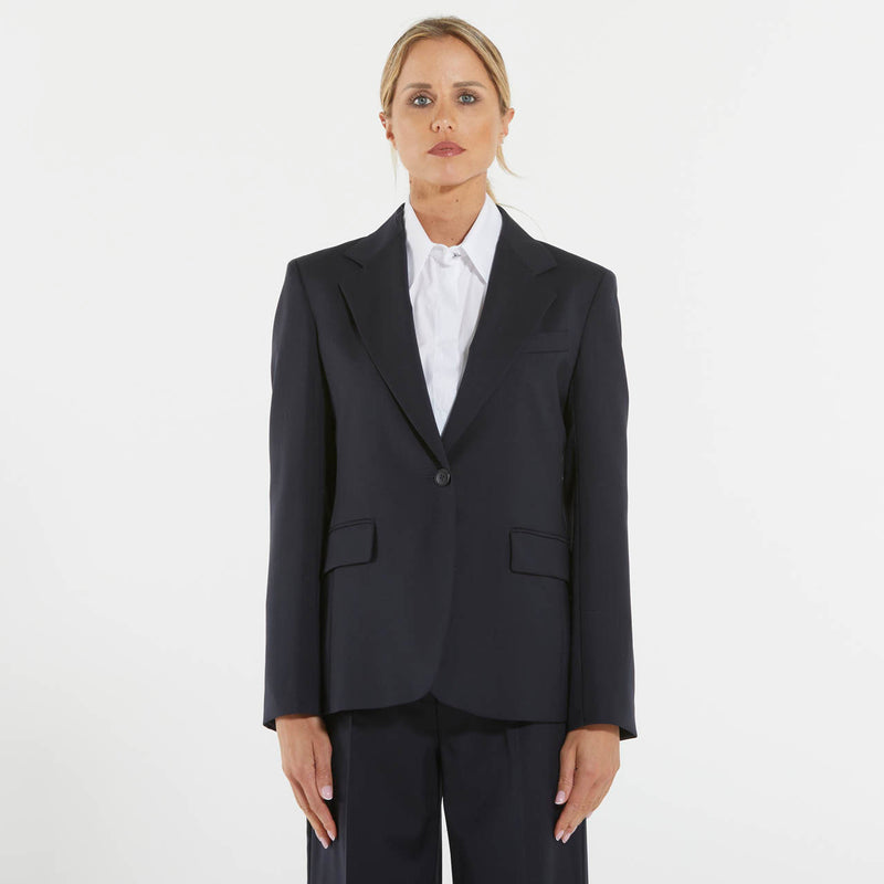 Max Mara blazer blu in lana