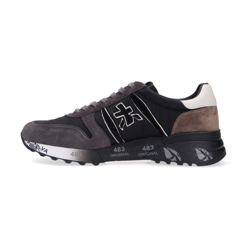 Premiata sneaker Lander nera grigia