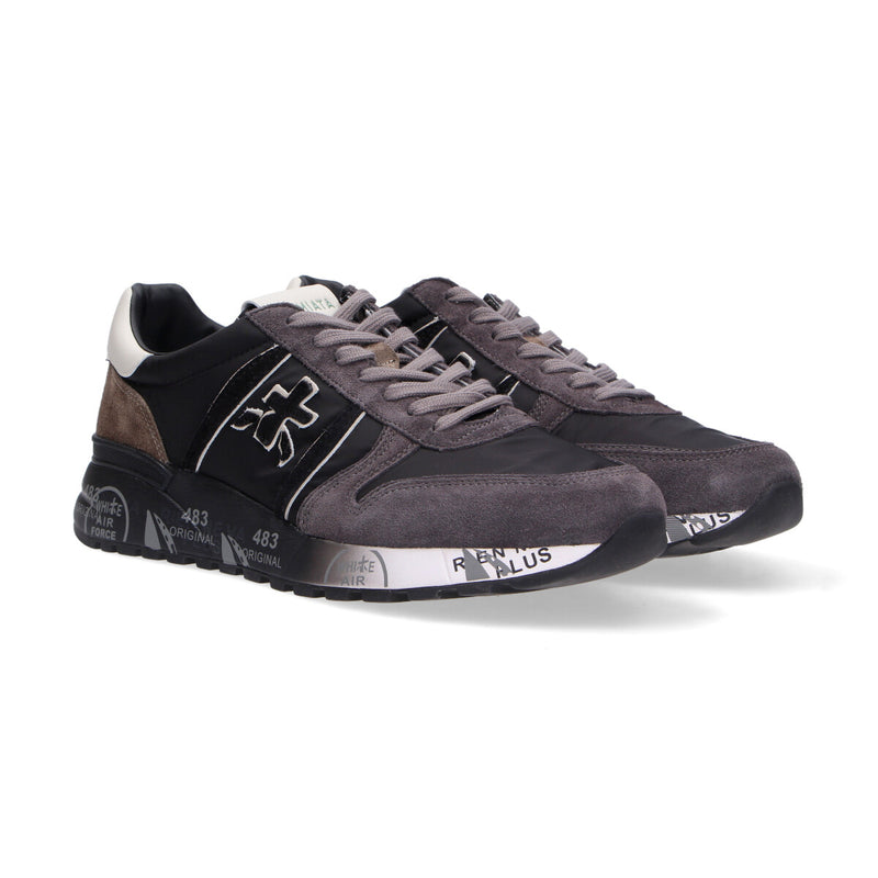 Premiata sneaker Lander nera grigia