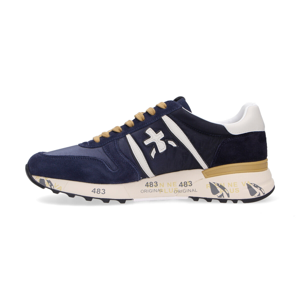 Premiata sneaker Lander blu beige