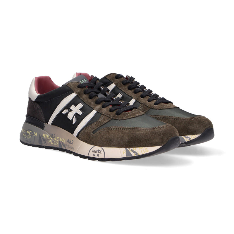 Premiata sneaker Lander verde nera