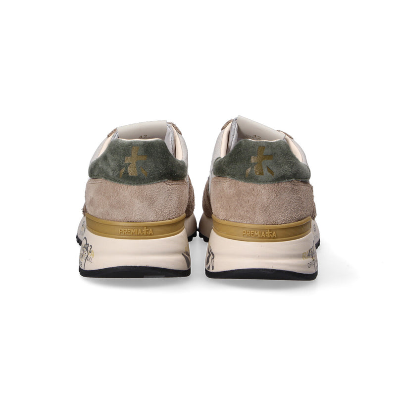 Premiata sneaker Lander beige e grigia