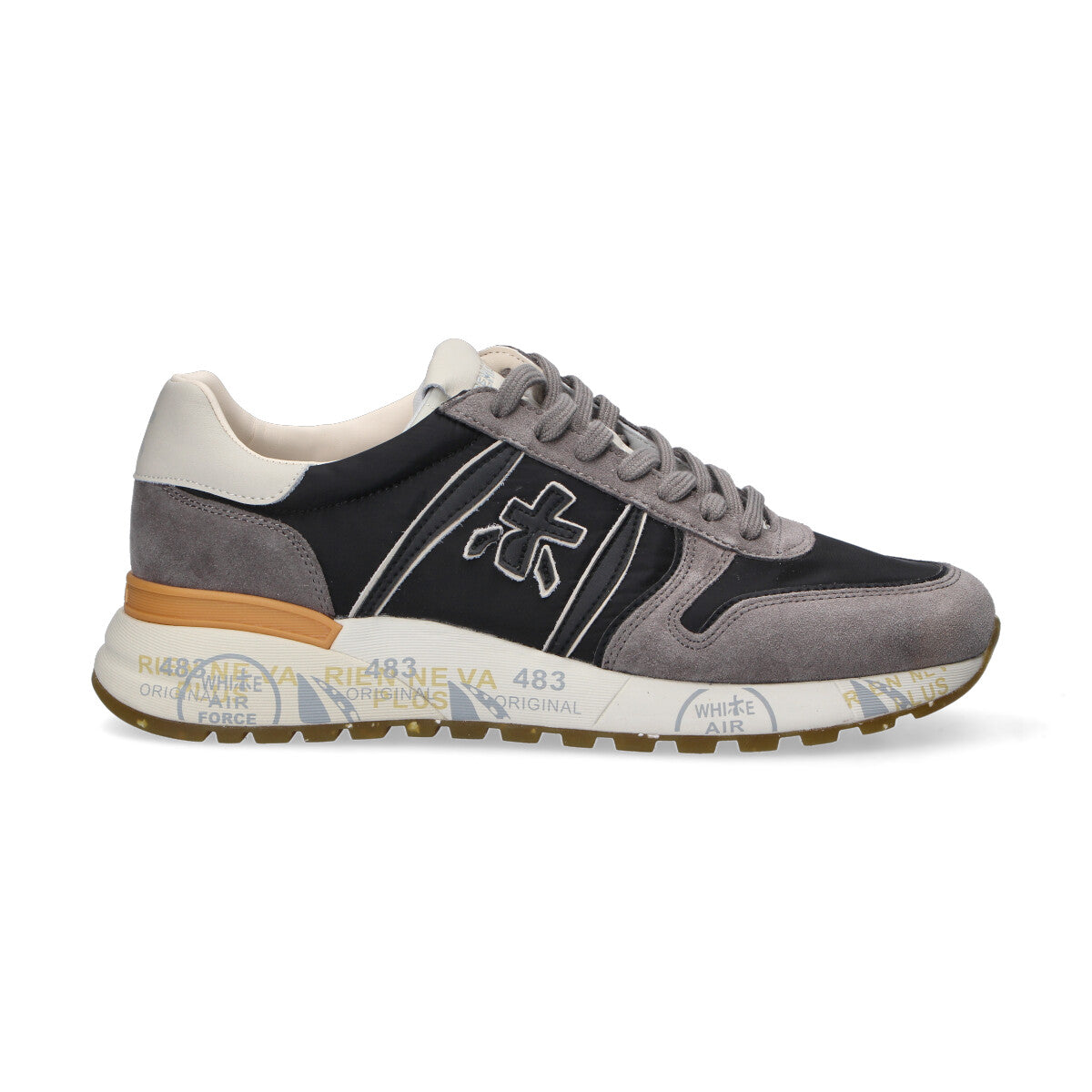 Premiata sneaker Lander nero tortora