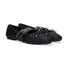 Loafer ballerine in pelle intrecciata nera