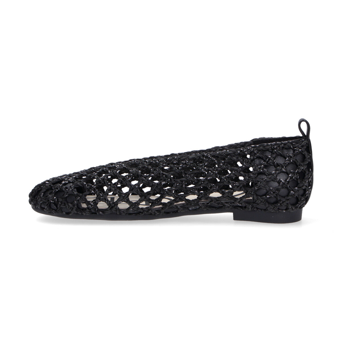 Ballerina intrecciata Loafer pelle nera