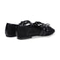 Ballerina Loafer Intrecciata nylon nero con strass