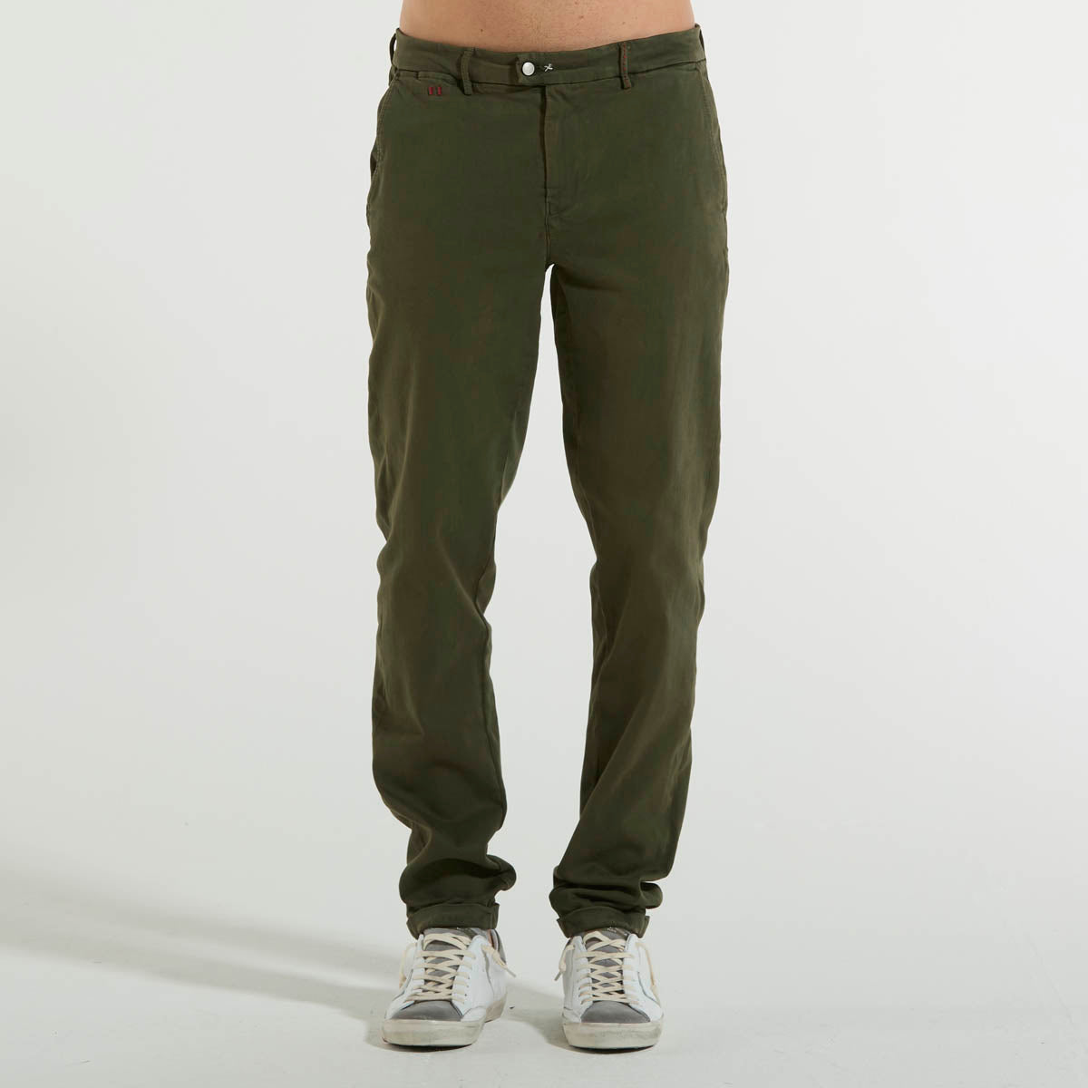 Tramarossa pantalone chino tessuto verde