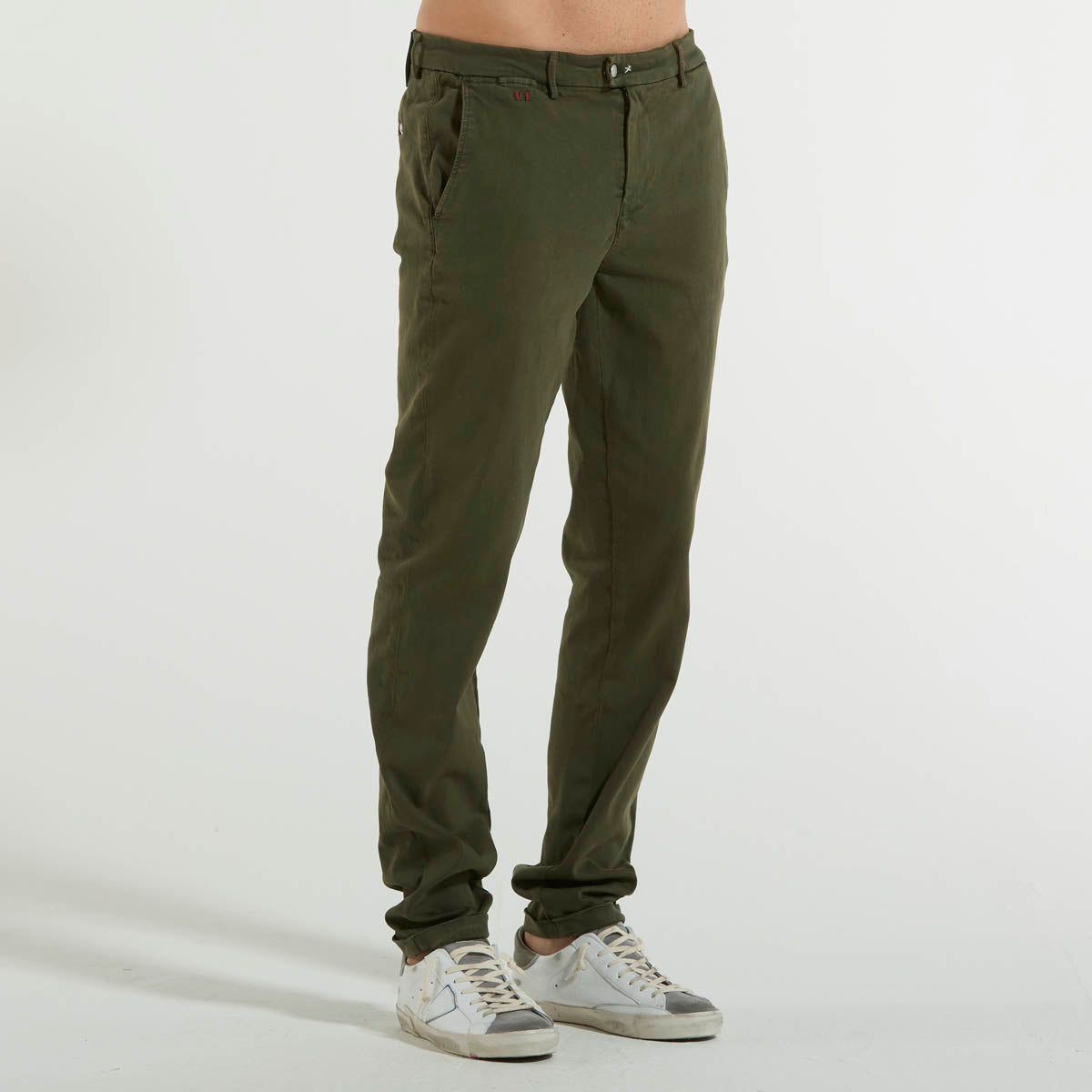 Tramarossa pantalone chino tessuto verde