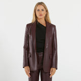 Solotre blazer monopetto bordeaux