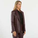 Solotre blazer monopetto bordeaux