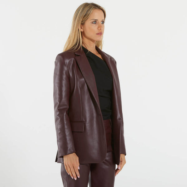 Solotre blazer monopetto bordeaux