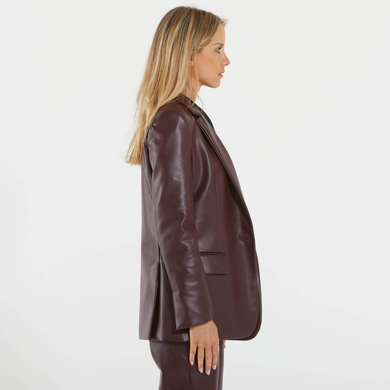 Solotre blazer monopetto bordeaux