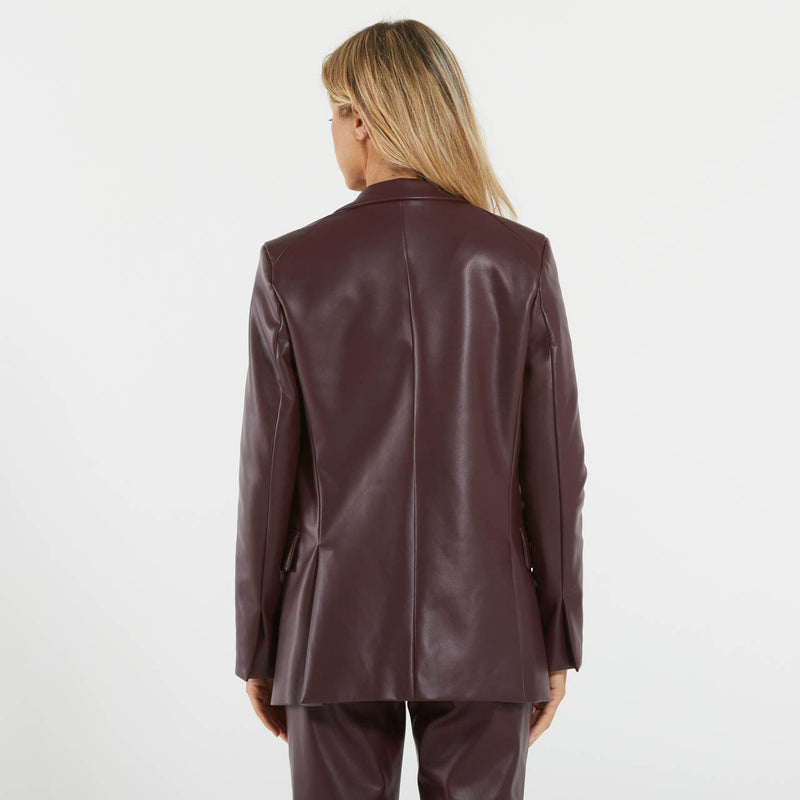 Solotre blazer monopetto bordeaux